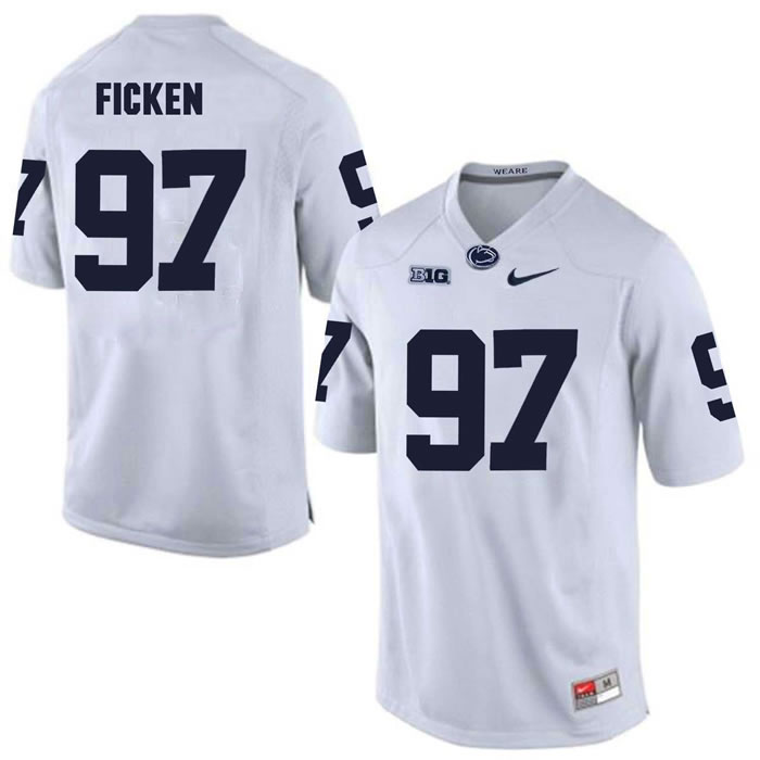 Penn State Nittany Lions #97 Sam Ficken White College Football Jersey DingZhi